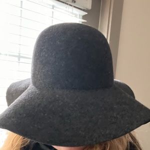 Scala Pronto dark gray wool felt floppy boho hat